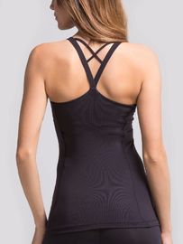 High quality nylon performed gym top cross back tank top